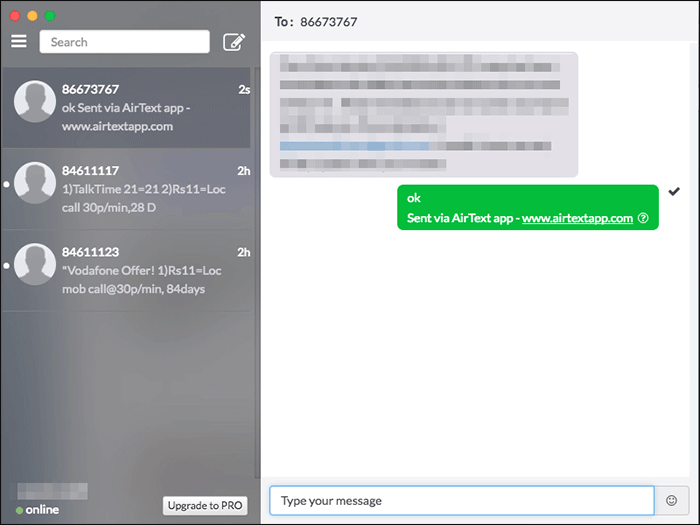 Android Text Message Mac App